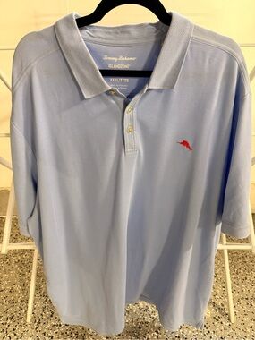 Tommy Bahama IslandZone Polo Shirt Men’s XXXL Light Blue Performance Golf Polo